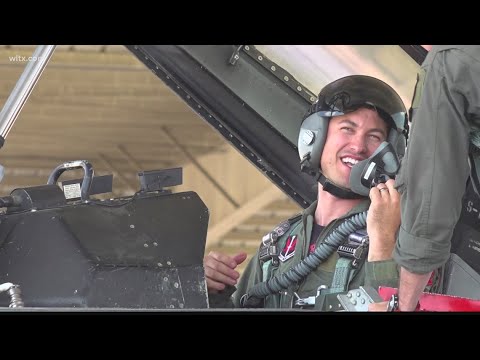 NASCAR driver gets some real 'air' at Shaw AFB