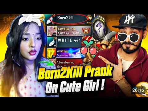 Born2Kill ने Cute Girl को दिया Shock 😱 | Free Fire Funny Voice Chat Prank | Epic Reaction #freefire 
