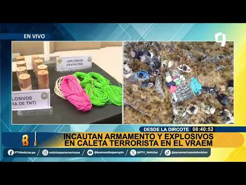 Dircote: Presentan armamento y explosivos incautados en caleta terrorista en el VRAEM