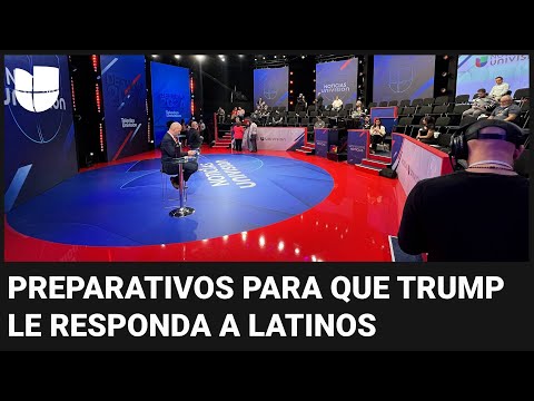 Así son los preparativos del 'town hall' de Univision con Trump para responder a los latinos