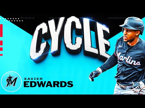 2 CYCLES IN 2 YEARS for the Miami Marlins! Xavier Edwards hits for the cycle!