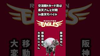 交流戦阪神VS楽天先発ローテ考察　#shorts #short #阪神タイガース #阪神#プロ野球 #hanshintigers#野球#楽天