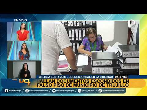 Hallan documentos escondidos en falso piso en la Municipalidad de Trujillo