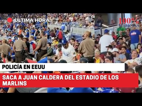 #Nicaragua Policía saca a Juan Caldera del estadio de los Marlins