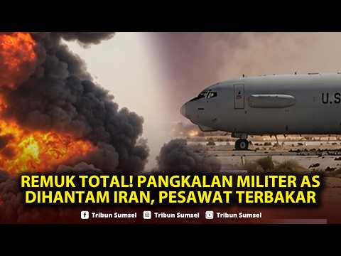 🔴Remuk Total! Pangkalan Militer AS Dihantam Iran, Pesawat Terbakar hingga Barak Porak-poranda