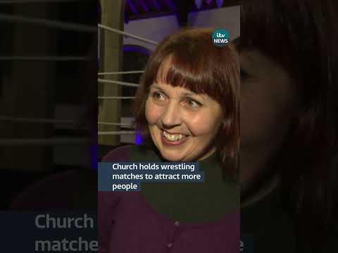 A church in West Yorkshire is mixing baptisms with body slams by staging wrestling bouts #itvnews