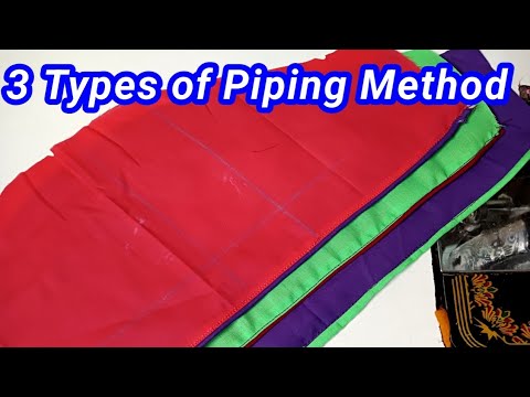 How to stitch three Types of piping method video in Tamil | Typed of piping method | Thread piping
