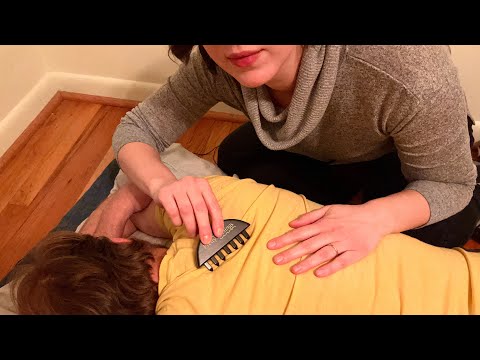 Tingly Back Scratching Massage with Tools, Soft Spoken ✨ [Real Person ASMR]