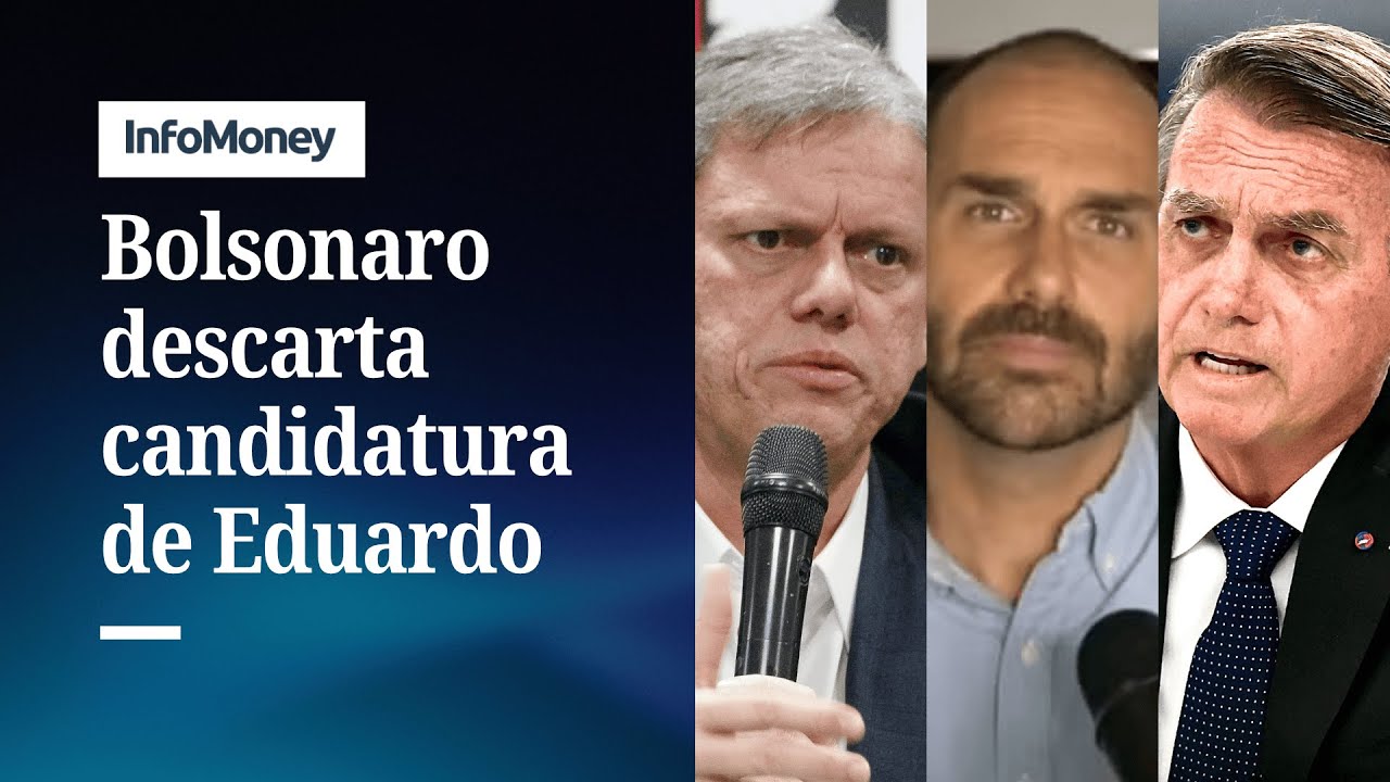 Bolsonaro conversa com Tarcísio e descarta Eduardo como presidenciável | InfoMoney News
