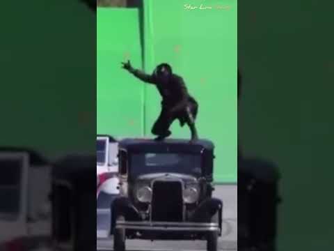 First Look: Nicolas Cage Suits Up as Spider-Man Noir filming a stunt scene for New Series !