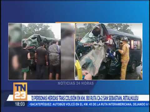 Colisión en km. 180 ruta Ca-2 San Sebastián Retalhuleu deja personas heridas