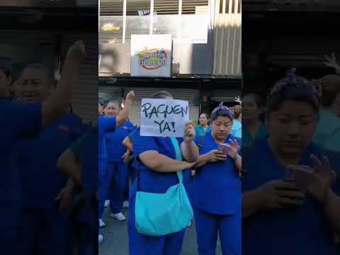 Personal del Hospital General protesta para que les paguen más de dos quincenas atrasadas