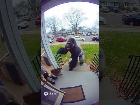 Gorilla Gets Scared by a Tiny Dog 😱🐶