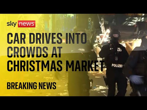 BREAKING: Car drives into a group of people at a Christmas market in Germany