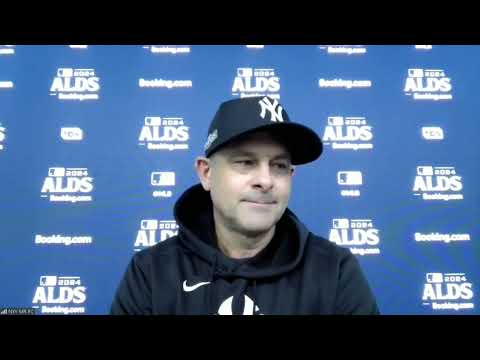 AARON BOONE HABLA DE LOS PRIMERAS BASES PARA LA SERIE EN KANSAS CITY