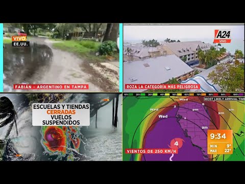 Así vive un argentino la llegada del huracán Ian en Tampa I A24