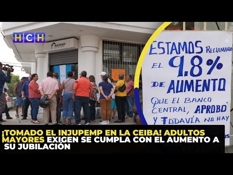 ¡Tomado el Injupemp en La Ceiba! Adultos mayores exigen se cumpla con el aumento a su jubilación
