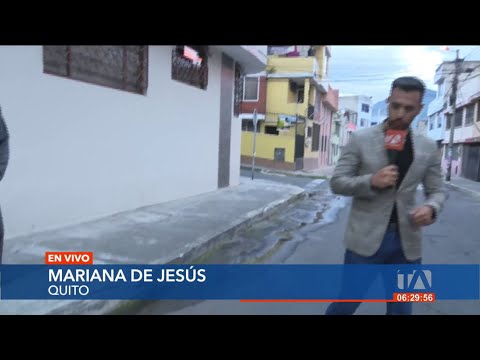 Vecinos del barrio Marianita de Jesús solicitan a la Epmaps intervenir en una tubería rota
