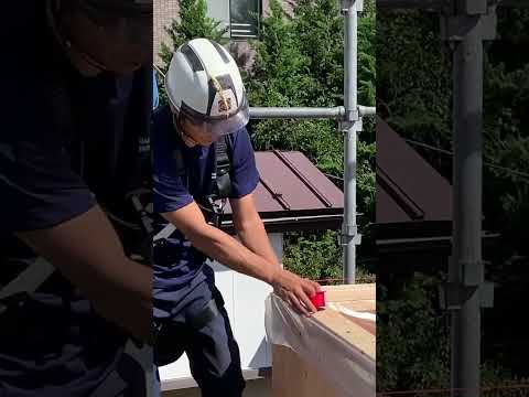 One-day framing of a highly airtight and highly insulated custom house in Yahaba Town, Prefecture