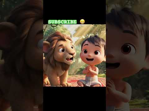 cute baby #baby #lion #youtubeshorts #funnycartoo #animatedcartoon #viral #bhoot #funny #aivideo
