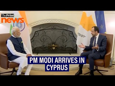 Cyprus President Nikos Christodoulides welcomes PM Modi in Nicosia