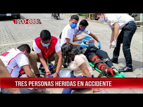 Choque entre dos motos deja tres lesionados en Juigalpa - Nicaragua