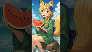 海でスイカもいいね  #vtuber #aivtuber