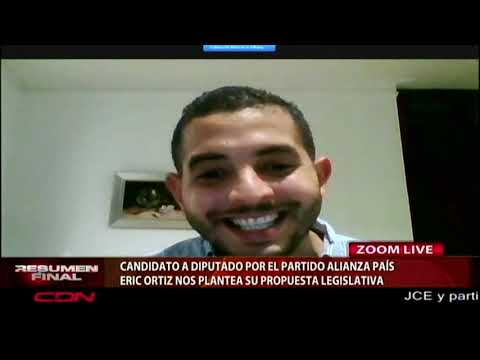 Candidato a diputado por el partido Alianza País Eric Ortiz plantea su propuesta legislativa