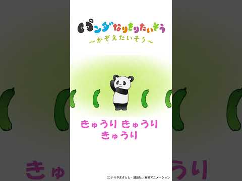 🐼ふわもち♡パンダさんの ゆるかわ たいそう♪🐼 きゅうり🥒きゅうり🥒きゅうり🥒もういっかーい♬ #shorts #手遊びうた #panda #ダンス #保育士 #踊ってみた