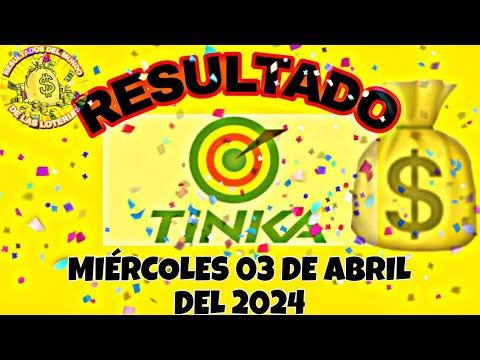 RESULTADO TINKA DEL MIÉRCOLES 03 DE ABRIL DEL 2024 /LOTERÍA DE PERÚ/