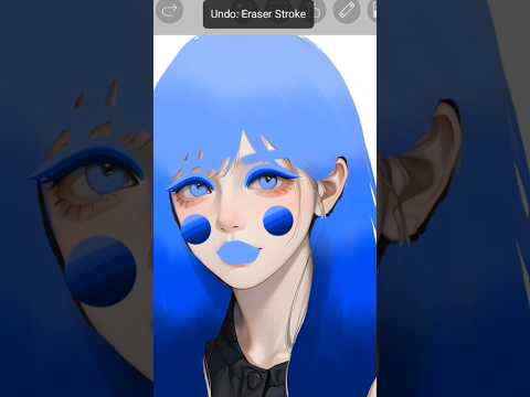 anime 💙 hair colour art #anime #drawing #asmr #viral #shorts