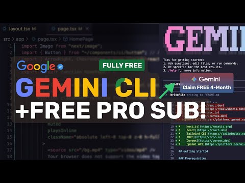 Gemini CLI + NEW 4-Month Free Pro Sub: Google's Alternative to Claude Code is HERE!