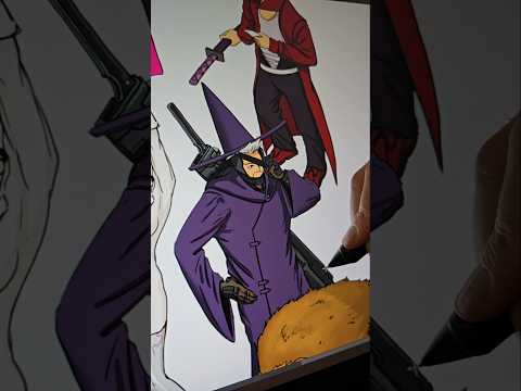 Drawing #Raiden from #metalgearrising and #Kamina #gurrenlagann #artwork #crossover #poster