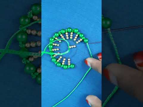 excellent circle embroidery tutorial #stitch #Embroidery #fbyシvideo #viralreelsシ