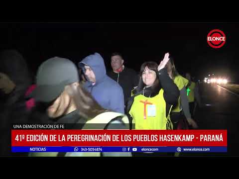Demostración de fe: peregrinos recorren los 90 kilómetros entre Hasenkamp y Paraná