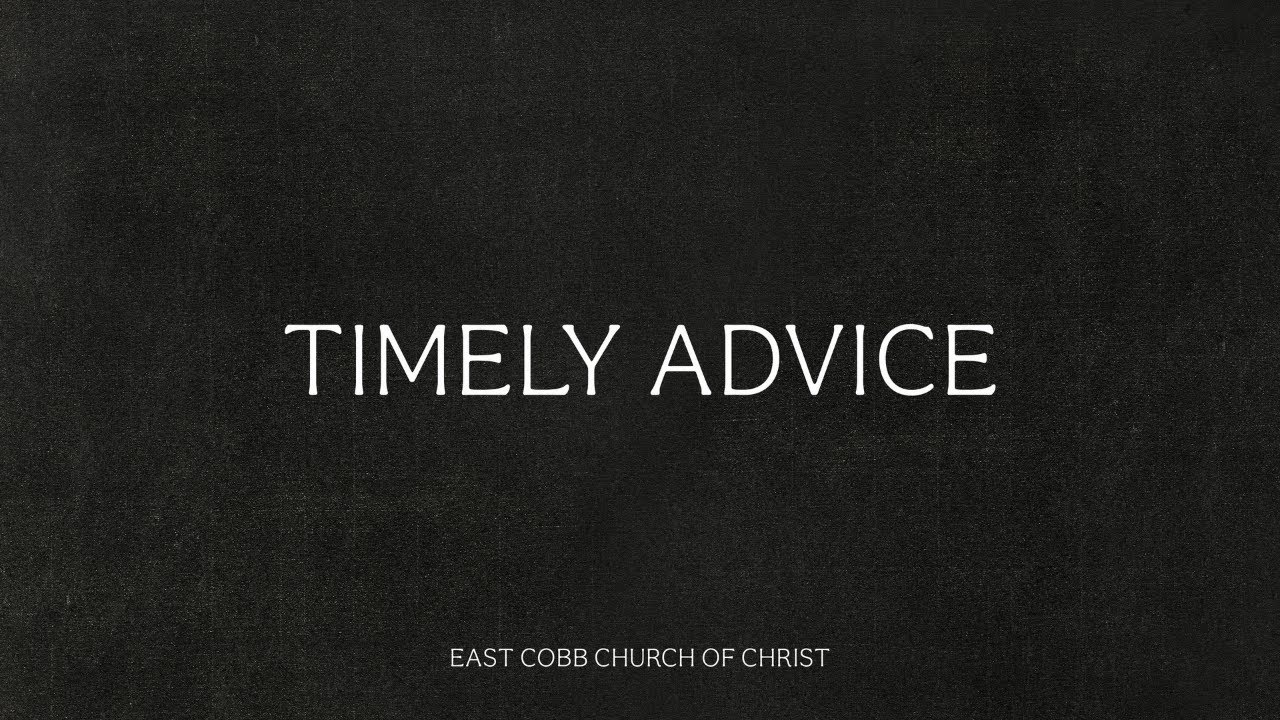 Timely Advice | Message
