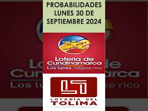 MIX LOTERIA DE CUNDINAMARCA + TOLIMA PROBABILIDADES PARA HOY¡ LUNES 30 de septiembre de 2024 CHANCE!