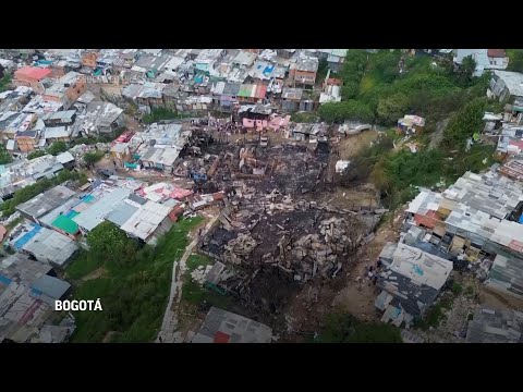 Incendio afecta decenas de viviendas de población vulnerable en Bogotá