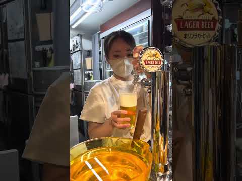 【麦酒大学】ビアマイスター井上あいの麦酒大学注ぎ #麦酒大学 #麦酒大学注ぎ #ビアマイスター井上 #ビアスタンド黒崎