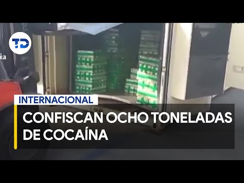 Confiscan ocho toneladas de cocaína en el puerto de Algeciras, España