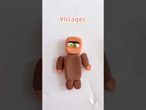 I made villager mikey jj from clay #minecraft #gaming #minecraftanimation #mikeyjj