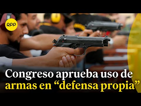 El Congreso aprobó el uso de armas en defensa propia