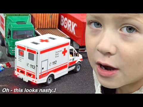 Dinosaur Attack in Jack City! Raptors Kidnap a Child! | Forklift Disaster & Bruder Toys Adventure