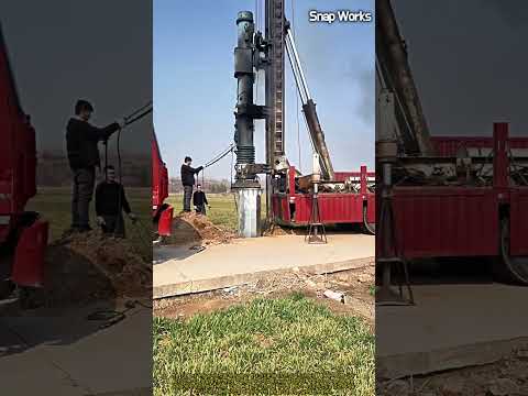 트럭 탑재형 드롭 해머 기초 파일 시공 공정 #worker #process #civilengineering #drilling #infrastructure