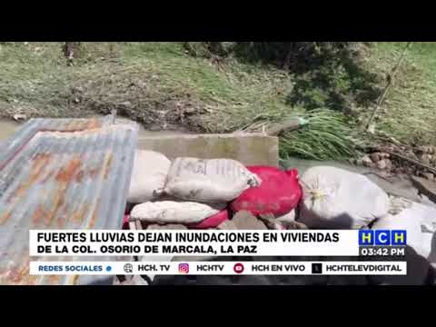 Viviendas dañadas y otras inundadas, tras crecida de ríos y quebradas en Marcala