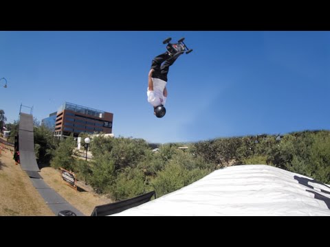 Behind the scenes of a Australian Mountainboarders Stunt Show