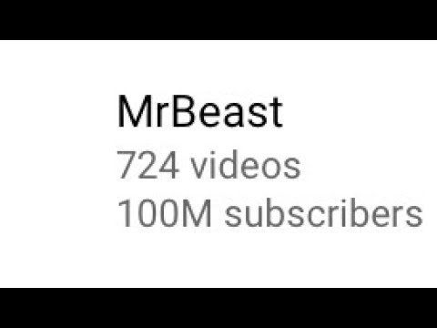 Congratulations to MRBeast on hitting 100mil subs. CONGRATS TO MR BEAST FOR HITTING 100milion subs