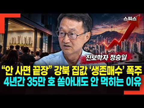 “안 사면 끝장” 강북 집값 ‘생존매수’ 폭주 4년간 35만 호 쏟아내도 안 먹히는 이유