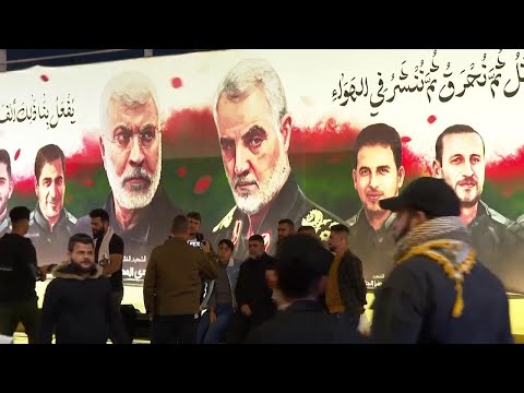 Mourners in Iraq mark anniversary of killing of Soleimani and al-Muhandis