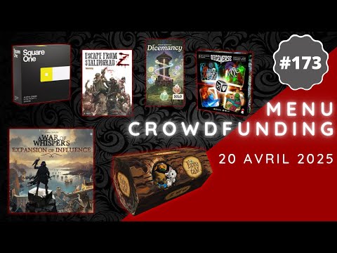 Menu Crowdfunding 20/04/2025 - A War of Whispers, Fairytale, Project L, Diceverse, etc.